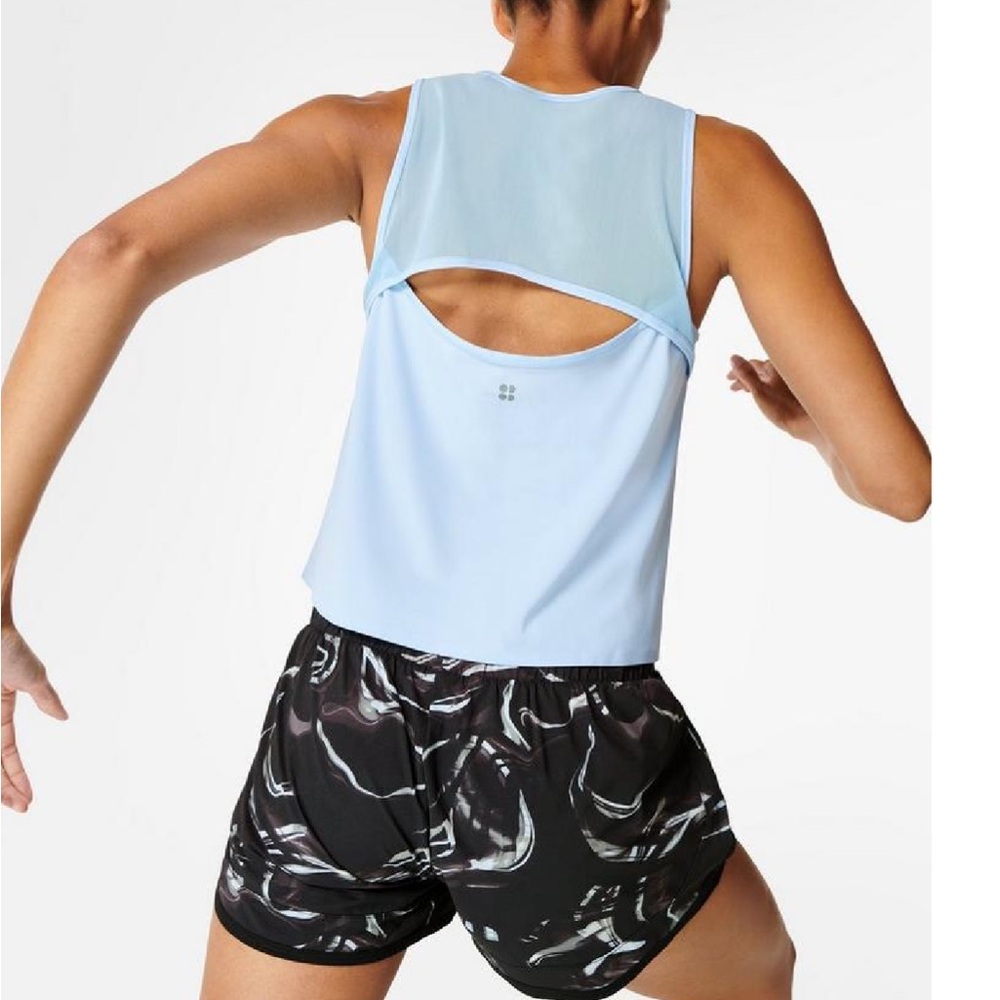 Sweaty Betty Swifty Workout LightBlue tank top- Size Medium